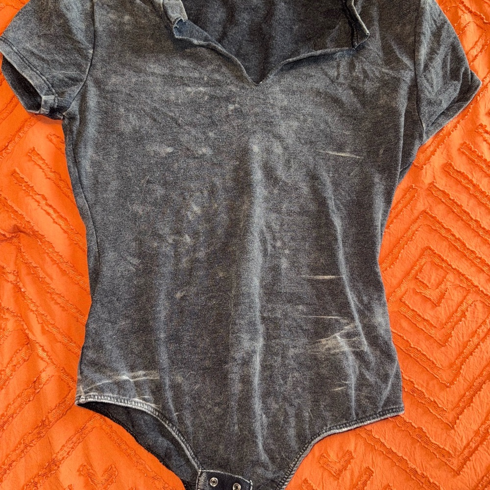 Washed Black Bodysuit